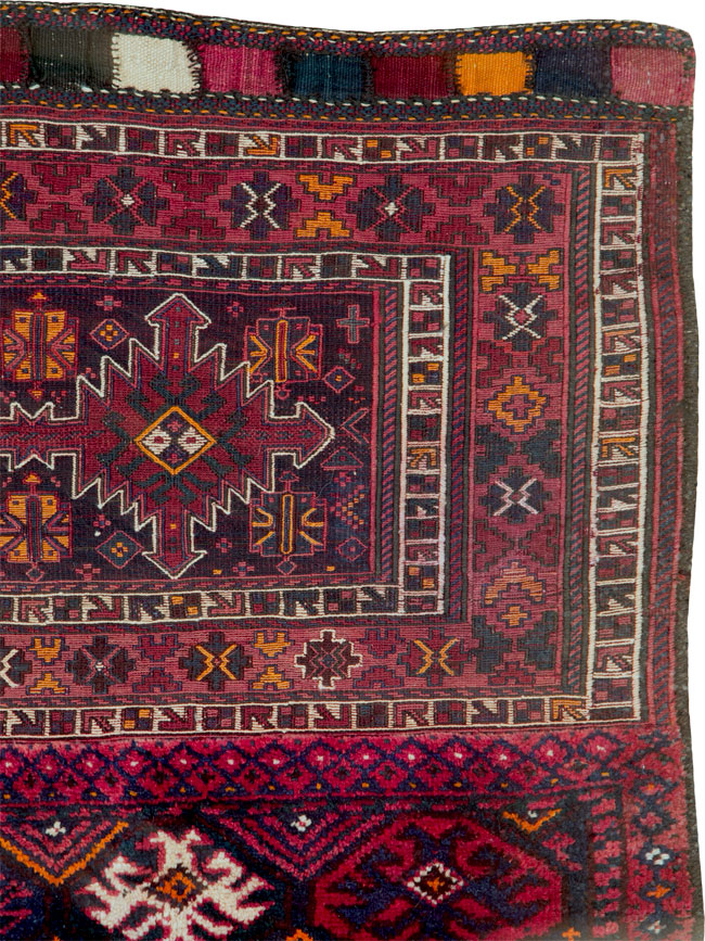 Vintage Persian Bakhtiari Bag Face, No.25517 - Gsblank