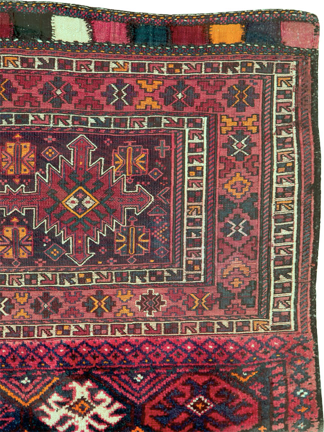 Vintage Persian Bakhtiari Bag Face, No.25517 - Gsblank