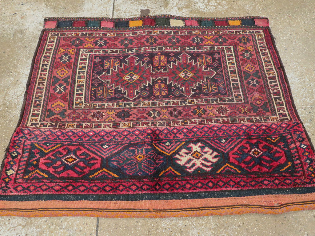 Vintage Persian Bakhtiari Bag Face, No.25517 - Gsblank