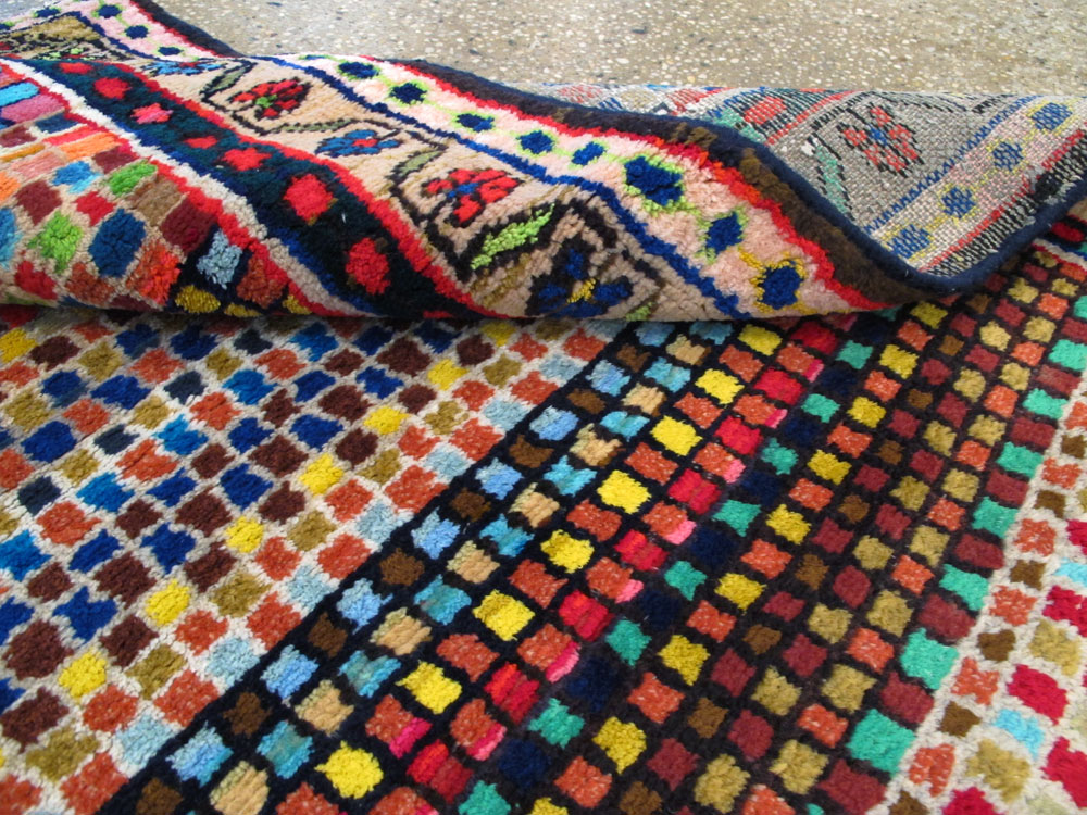 Vintage Persian Hamadan Art Deco Carpet, No.25533 - Gsblank