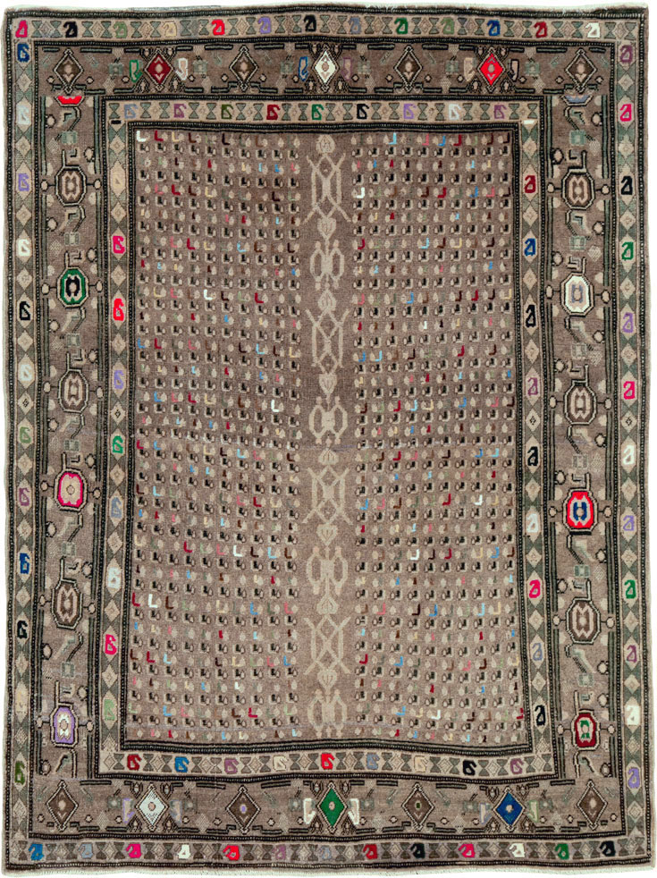 Vintage Persian Hamadan Modern Rug, No.25534 - Gsblank