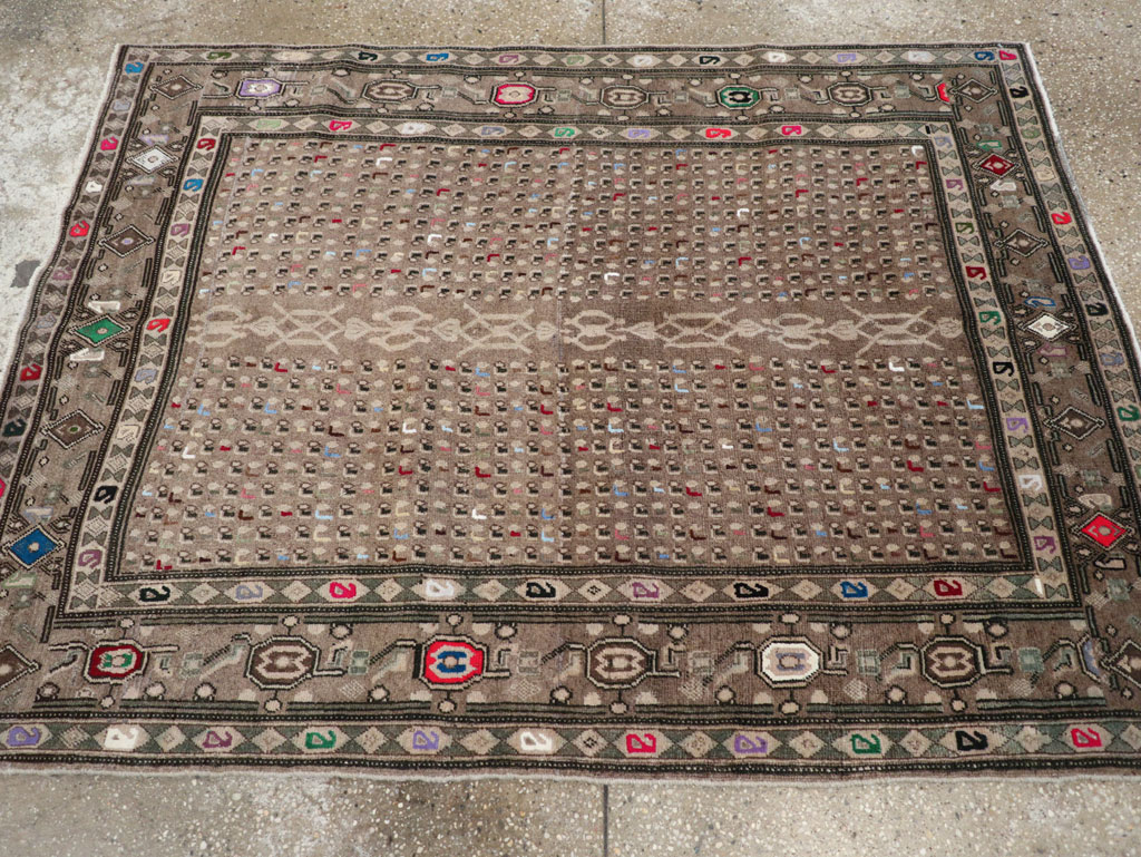 Vintage Persian Hamadan Modern Rug, No.25534 - Gsblank