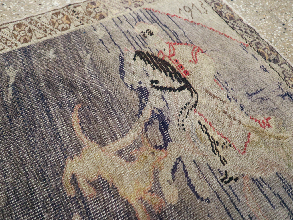 Vintage Kayseri Pictorial Rug, No.25563 - Gsblank