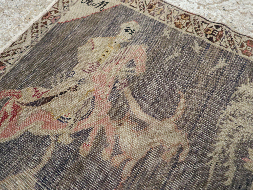 Vintage Kayseri Pictorial Rug, No.25563 - Gsblank