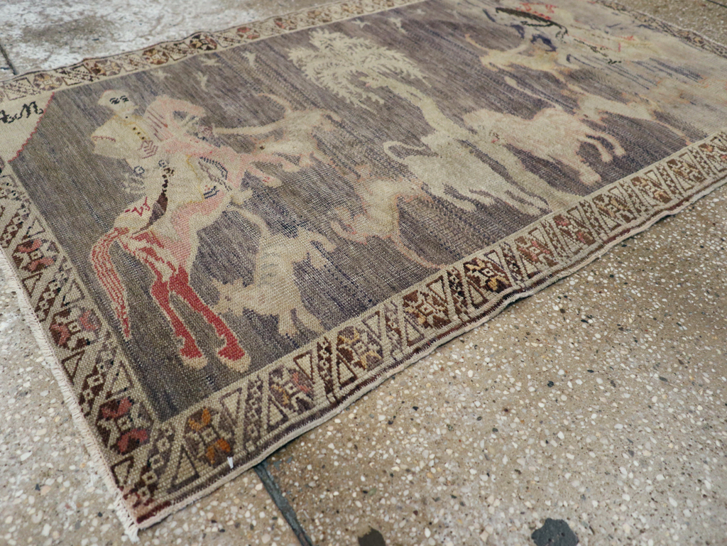 Vintage Kayseri Pictorial Rug, No.25563 - Gsblank