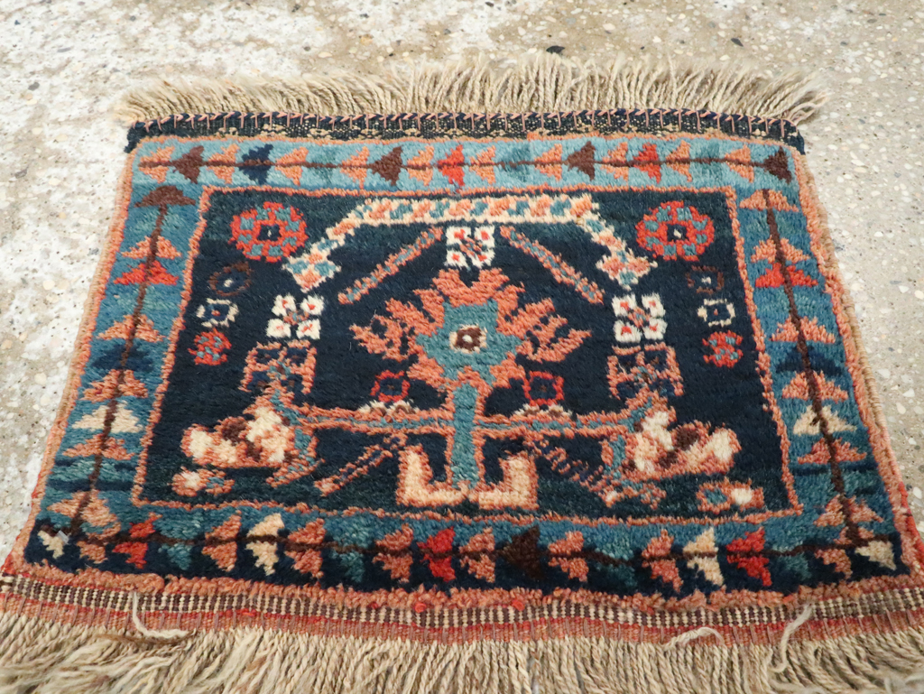 Vintage Persian Afshar Tribal Bag Face, No.25567 - Gsblank