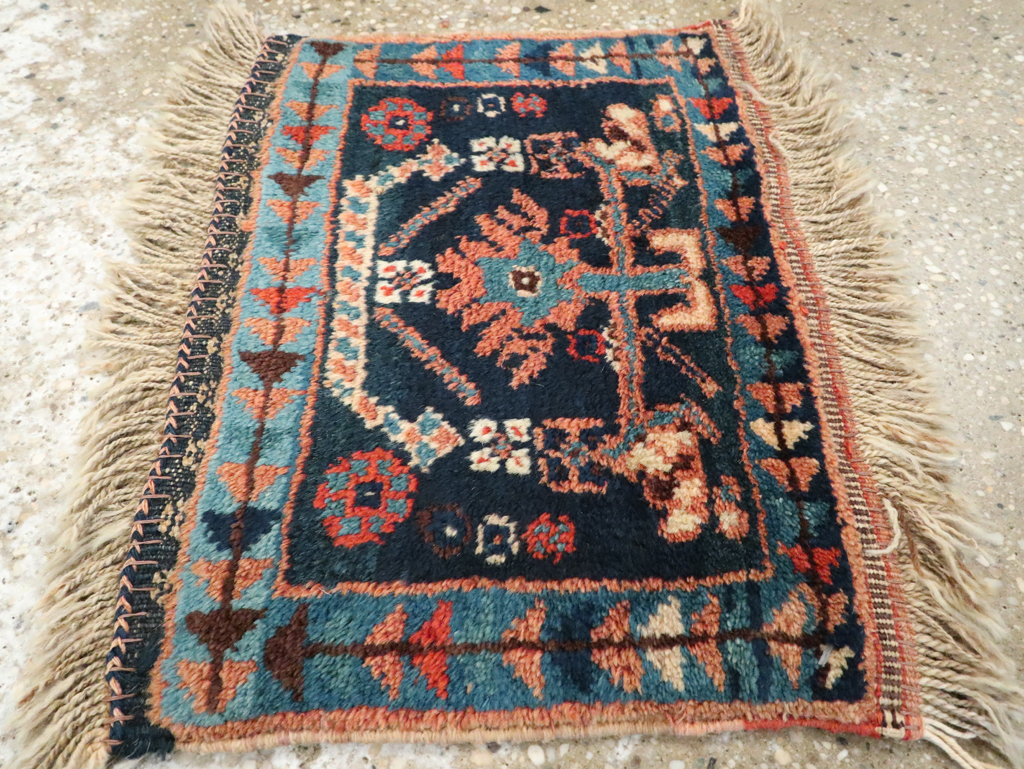 Vintage Persian Afshar Tribal Bag Face, No.25567 - Gsblank