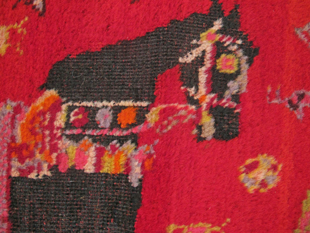 Antique Caucasian Karabagh Pictorial Rug, No.25577 - Gsblank