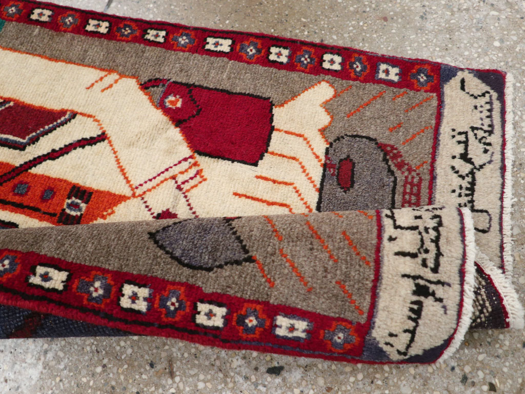 Vintage Pictorial Hamadan Rug, No.25586 - Gsblank
