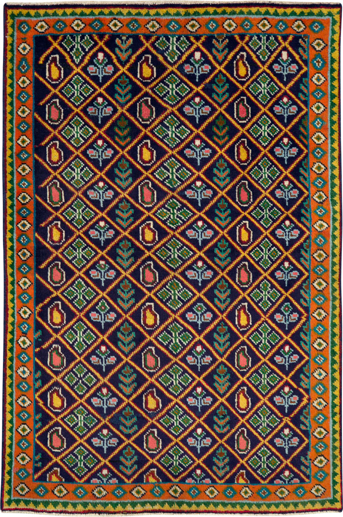 Vintage Persian Tabriz Rug (Pair: 2 of 2), No.25588 - Gsblank