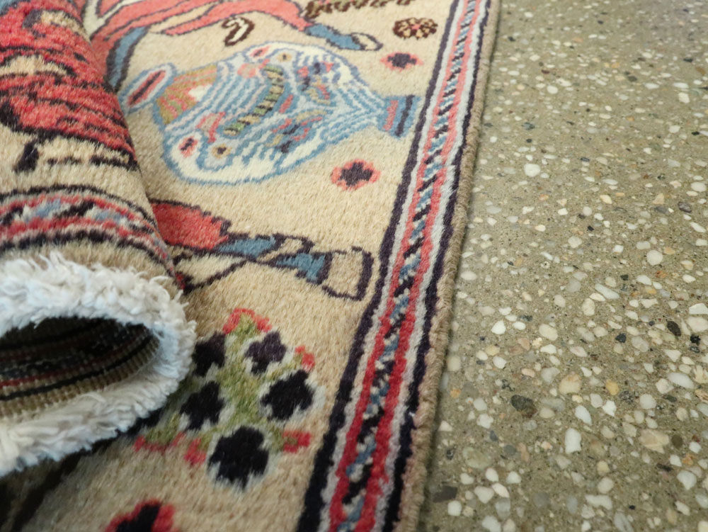 Vintage Persian Tabriz Pictorial Rug (Pair: 1 of 2), No.25601 - Gsblank