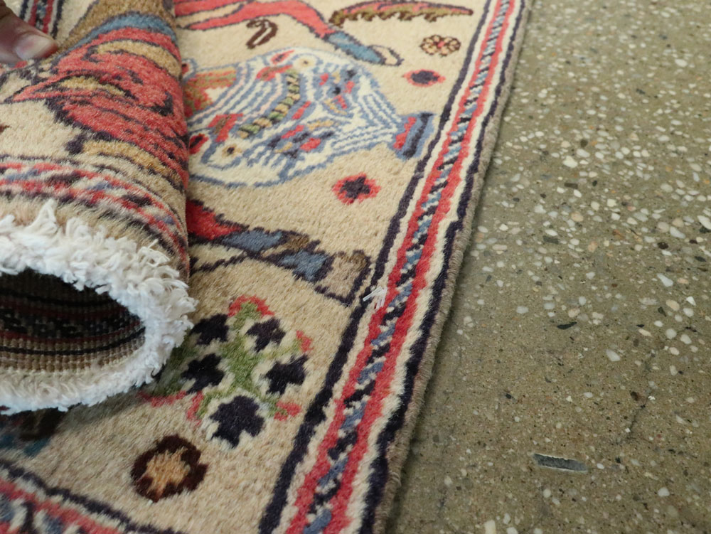 Vintage Persian Tabriz Pictorial Rug (Pair: 2 of 2), No.25602 - Gsblank