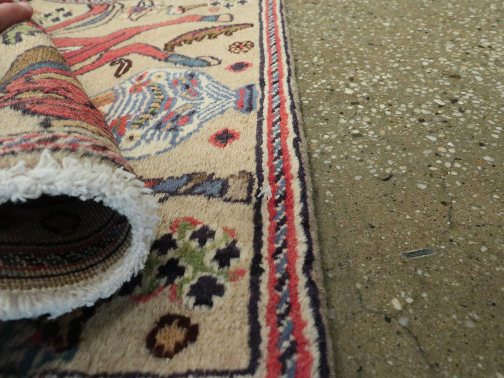 Vintage Persian Tabriz Pictorial Rug (Pair: 2 of 2), No.25602 - Gsblank