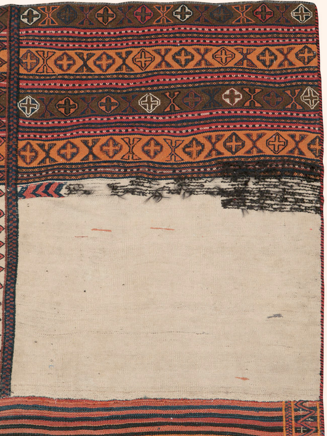 Vintage Persian Chaharmahal Bakhtiari Tacheh Flatweave Kilim , No.25628 - Gsblank
