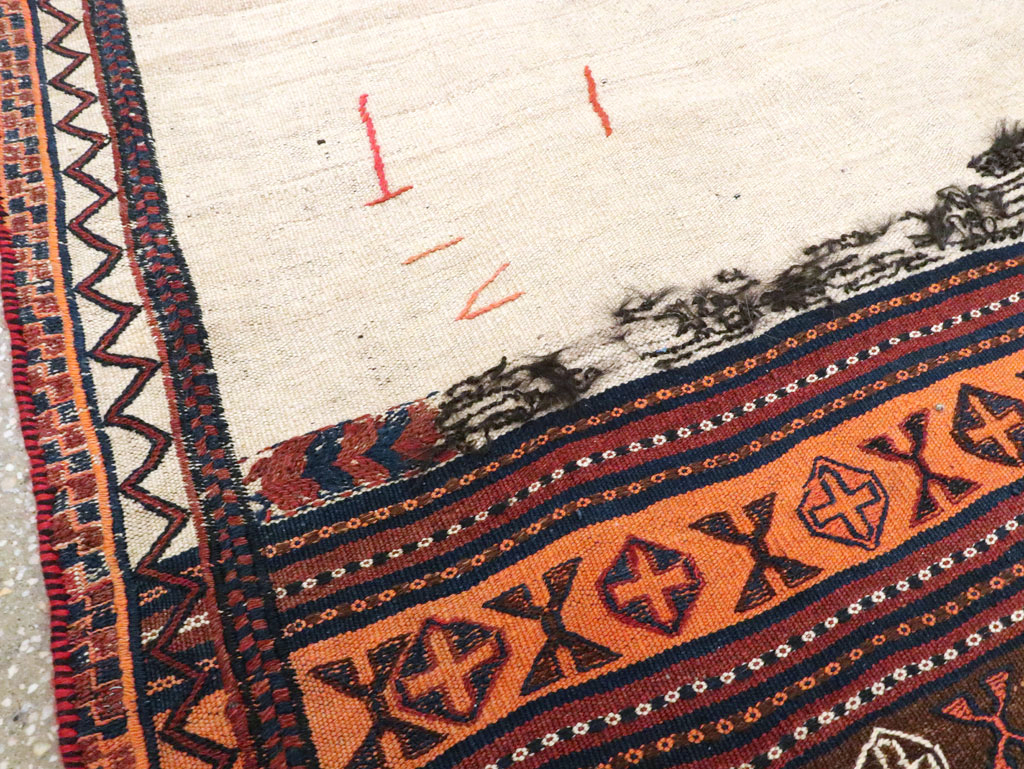 Vintage Persian Chaharmahal Bakhtiari Tacheh Flatweave Kilim , No.25628 - Gsblank