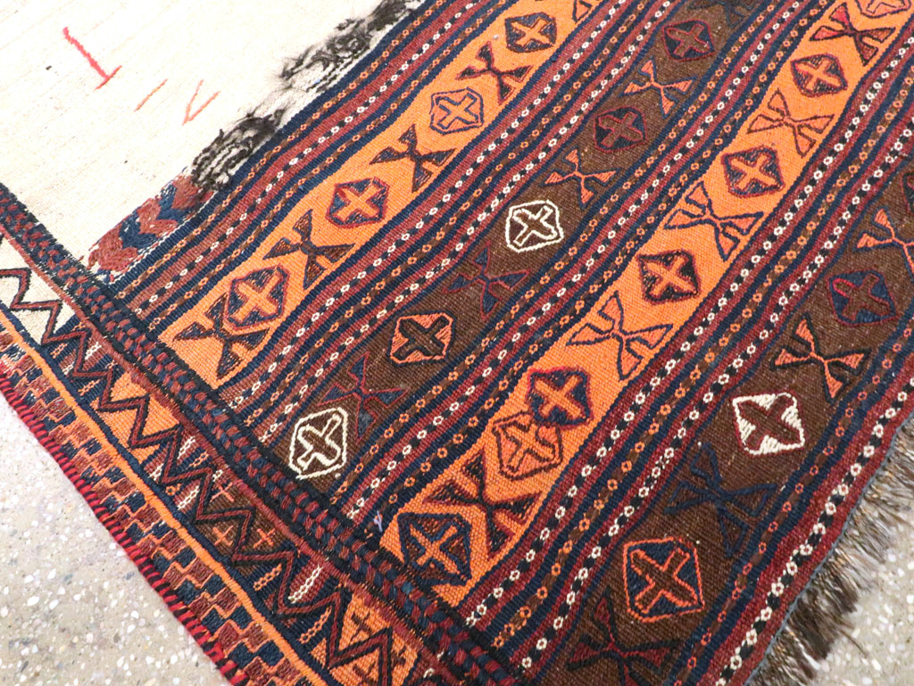 Vintage Persian Chaharmahal Bakhtiari Tacheh Flatweave Kilim , No.25628 - Gsblank