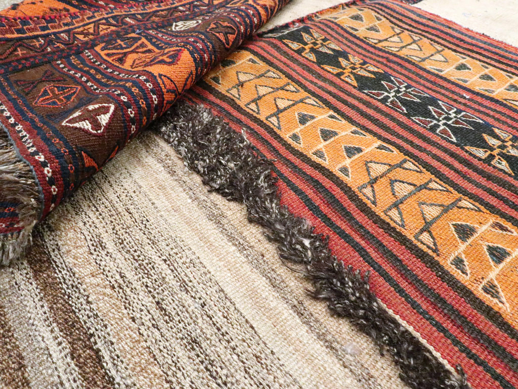 Vintage Persian Chaharmahal Bakhtiari Tacheh Flatweave Kilim , No.25628 - Gsblank