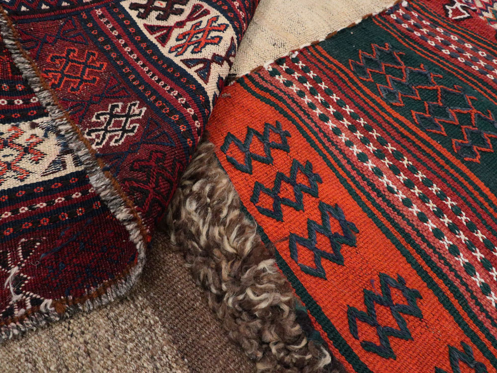 Vintage Persian Chaharmahal Bakhtiari Tacheh Flatweave Kilim , No.25645 - Gsblank