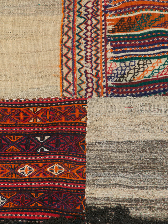 Vintage Persian Chaharmahal Bakhtiari Tacheh Flatweave Kilim , No.25648 - Gsblank