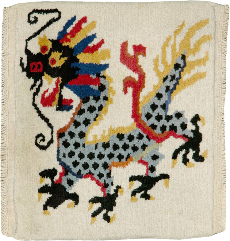 Vintage Chinese Dragon Art Deco Rug, No.25656 - Gsblank