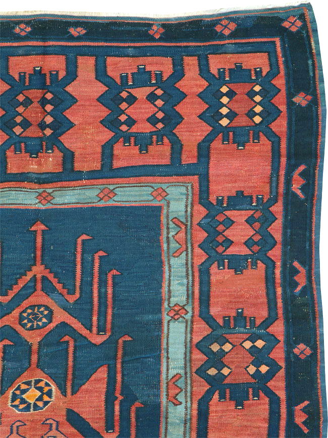 Antique Caucasian Avar Kilim Gallery Carpet, No.25659 - Gsblank