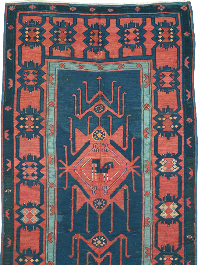 Antique Caucasian Avar Kilim Gallery Carpet, No.25659 - Gsblank