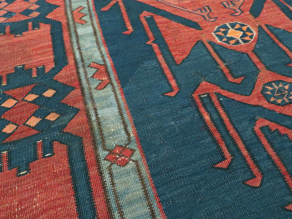 Antique Caucasian Avar Kilim Gallery Carpet, No.25659 - Gsblank