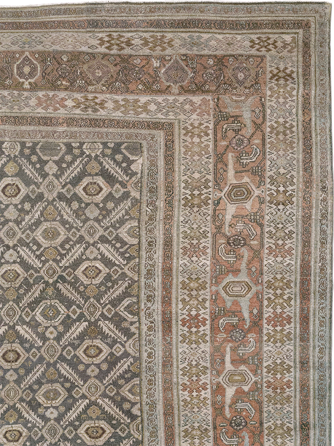 Antique Persian Bibikabad Large Square Carpet, No.25662 - Gsblank