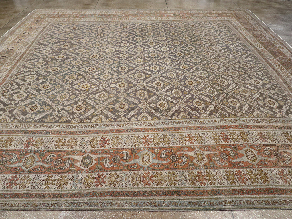 Antique Persian Bibikabad Large Square Carpet, No.25662 - Gsblank