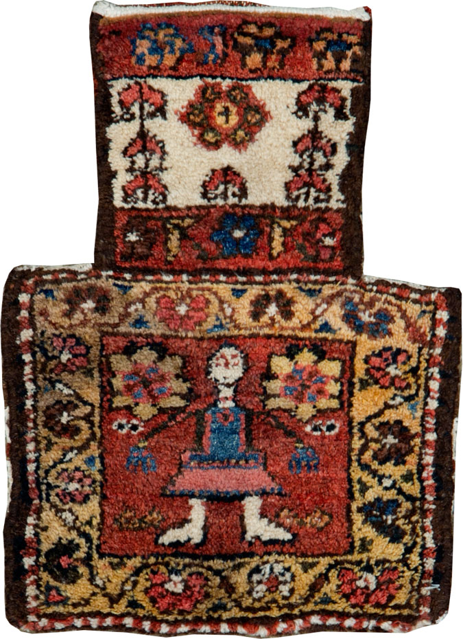 Vintage Persian Shiraz Salt Bag (Namakdan) , No.25686 - Gsblank