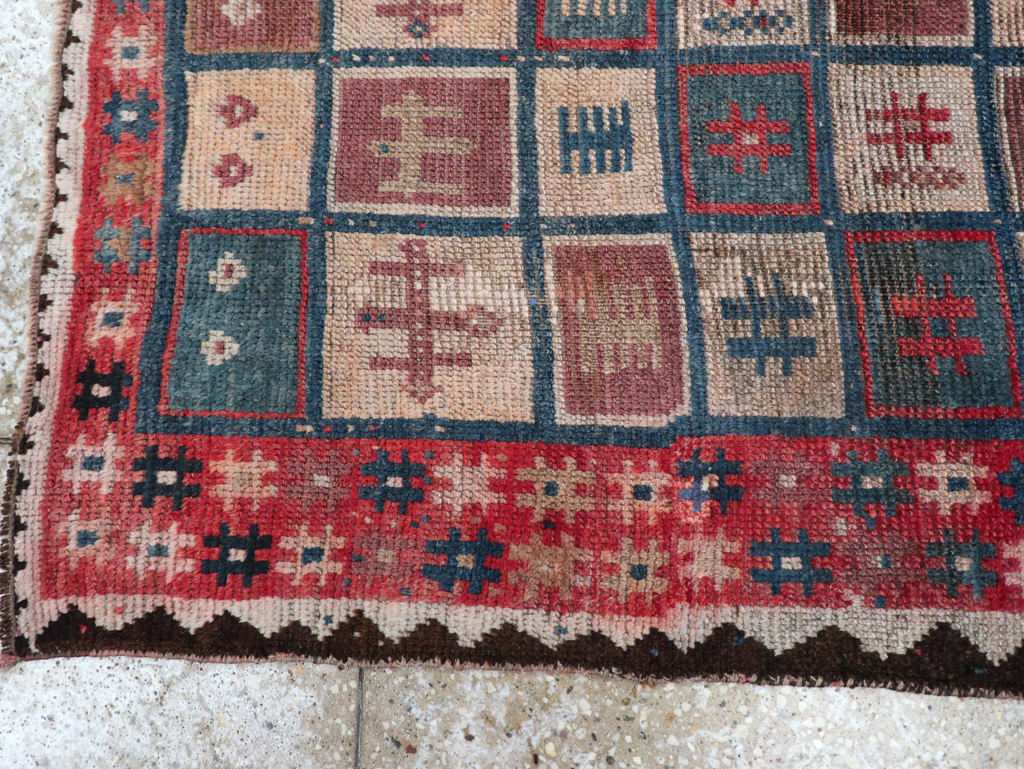 Vintage Persian Gabbeh Throw Rug, No.25693 - Gsblank