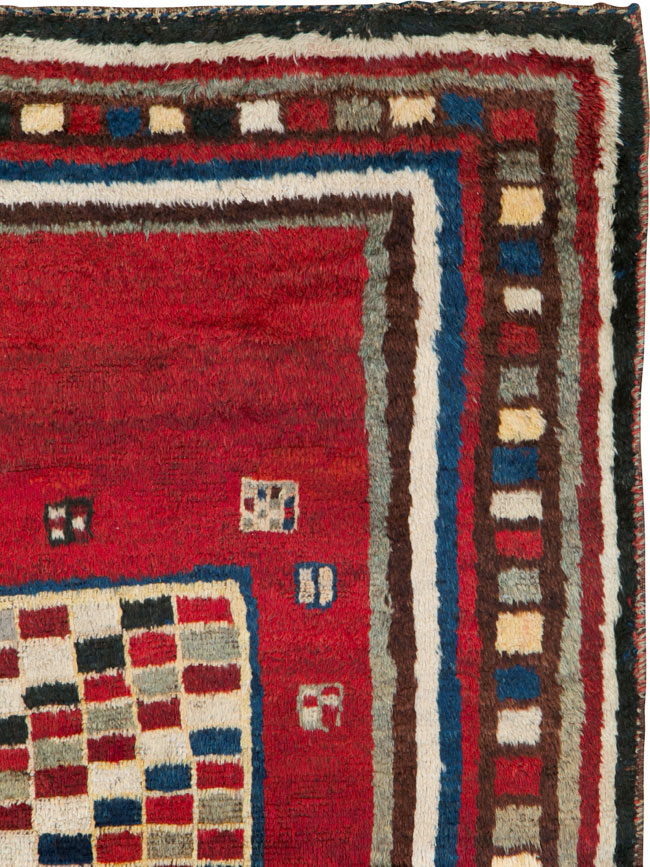 Vintage Persian Gabbeh Rug, No.25694 - Gsblank