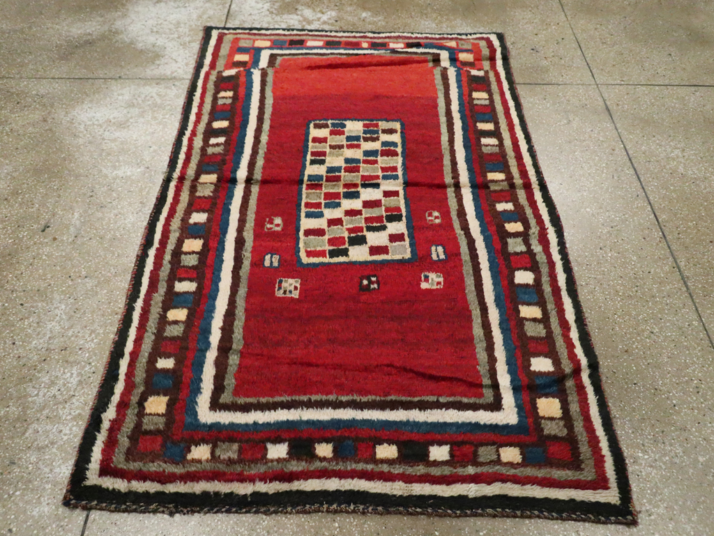 Vintage Persian Gabbeh Rug, No.25694 - Gsblank