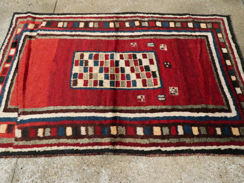 Vintage Persian Gabbeh Rug, No.25694 - Gsblank