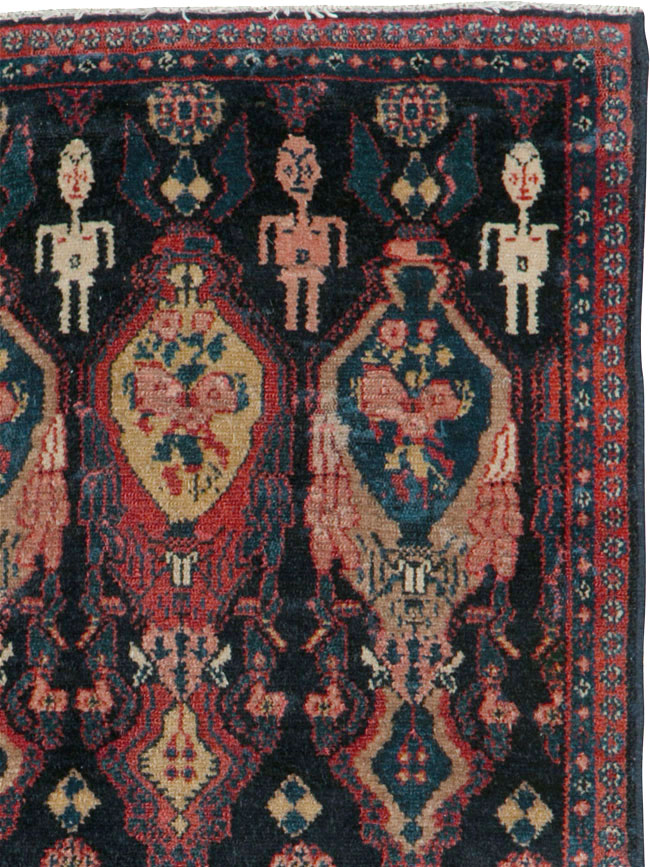 Vintage Persian Senneh Pictorial Rug (Pair: 2 of 2), No.25706 - Gsblank