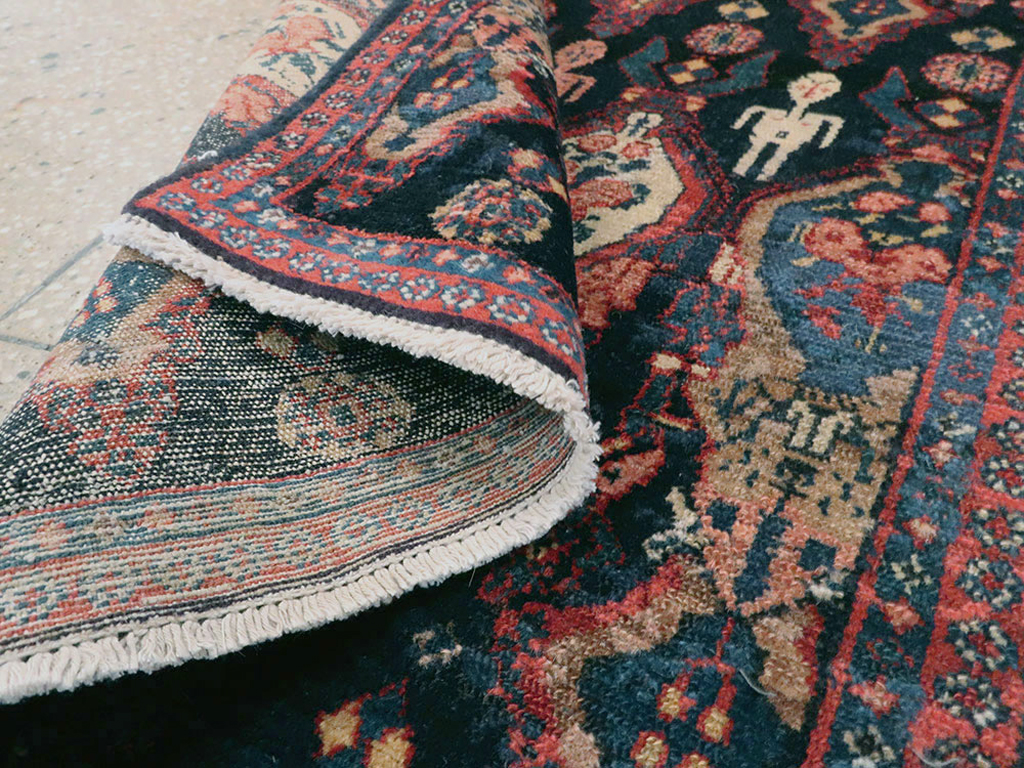 Vintage Persian Senneh Pictorial Rug (Pair: 2 of 2), No.25706 - Gsblank