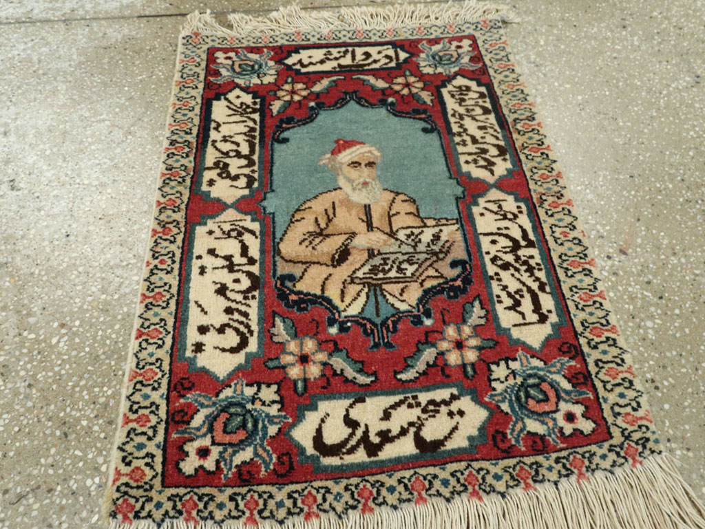 Vintage Persian Tabriz Pictorial Rug (Pair: 1 of 2), No.25724 - Gsblank