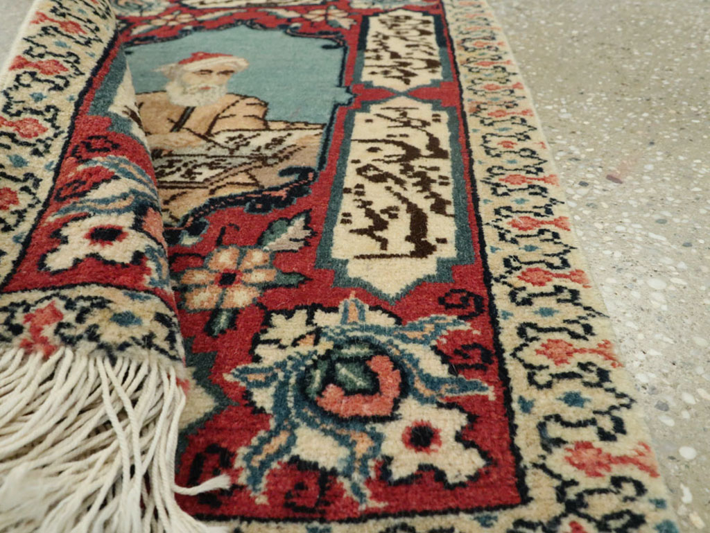 Vintage Persian Tabriz Pictorial Rug (Pair: 1 of 2), No.25724 - Gsblank