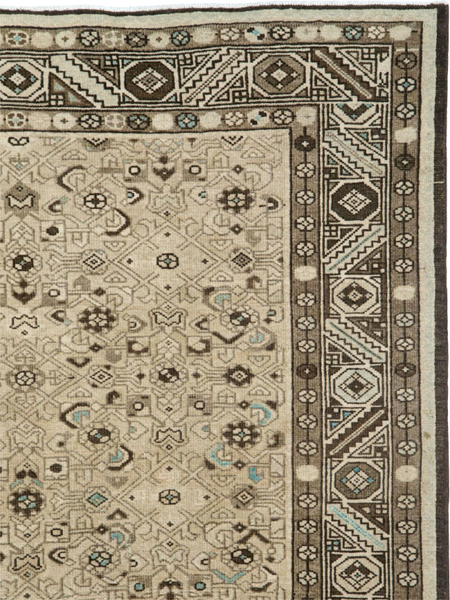 Vintage Persian Malayer Wide Gallery Runner, No.25739 - Gsblank