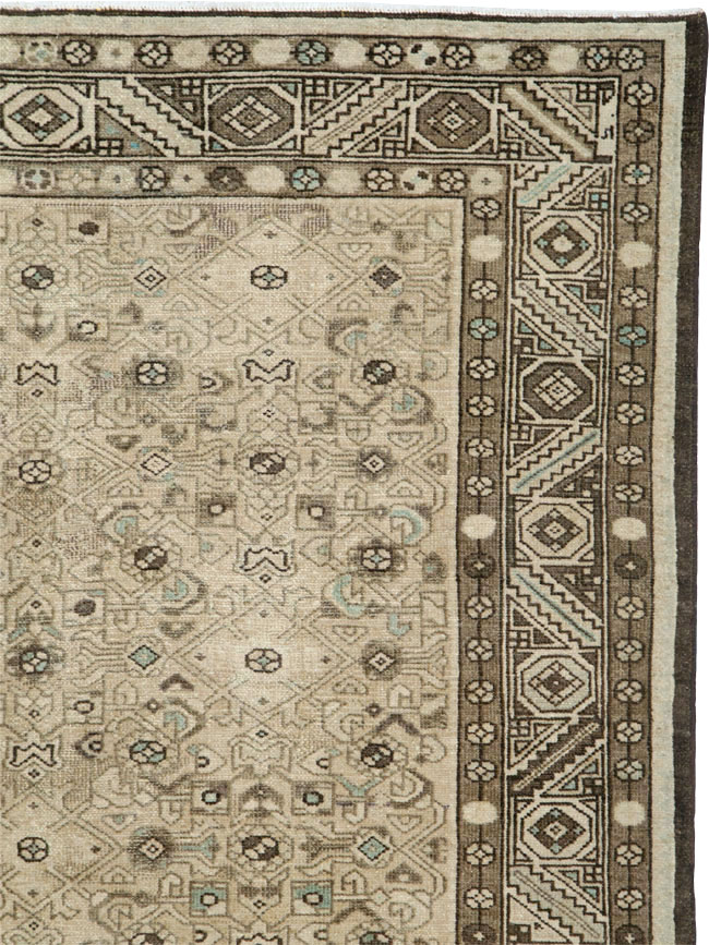 Vintage Persian Malayer Wide Gallery Runner, No.25739 - Gsblank