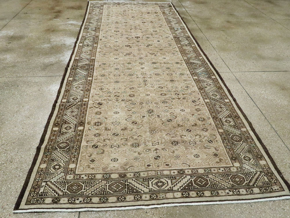 Vintage Persian Malayer Wide Gallery Runner, No.25739 - Gsblank