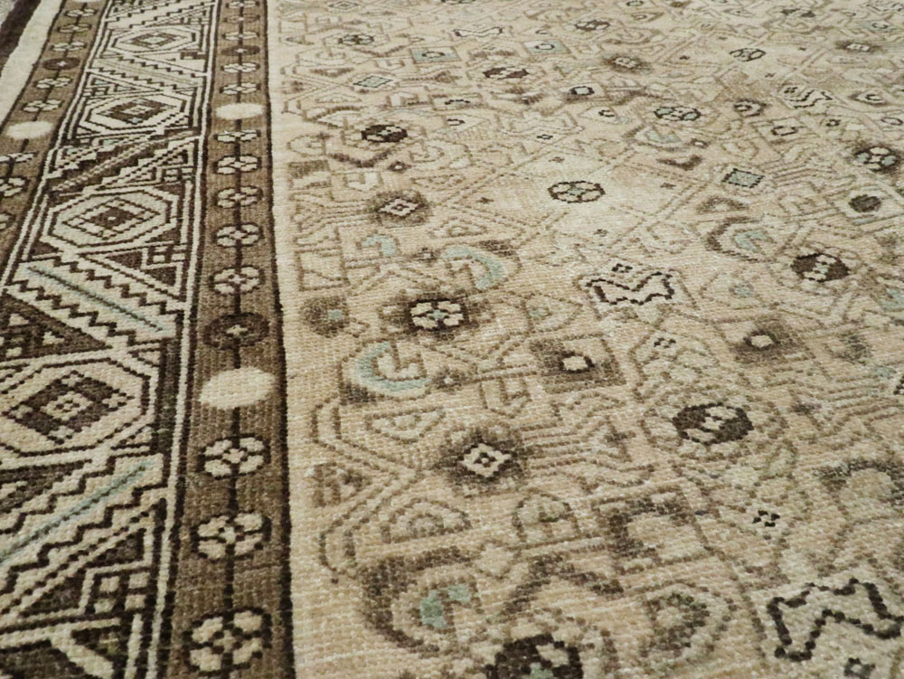 Vintage Persian Malayer Wide Gallery Runner, No.25739 - Gsblank