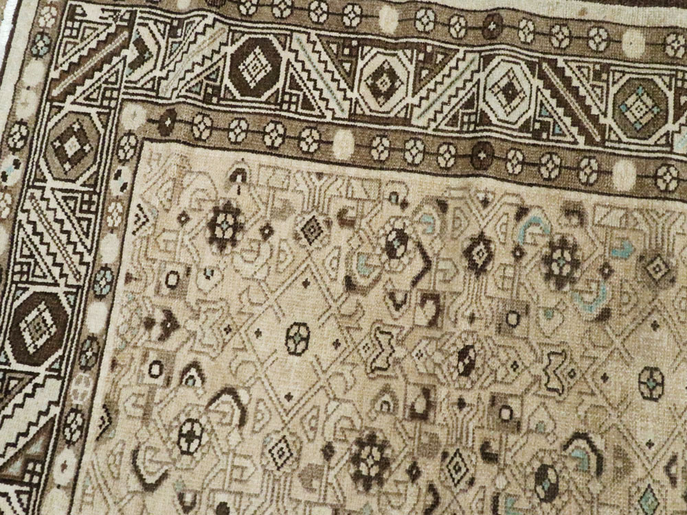 Vintage Persian Malayer Wide Gallery Runner, No.25739 - Gsblank