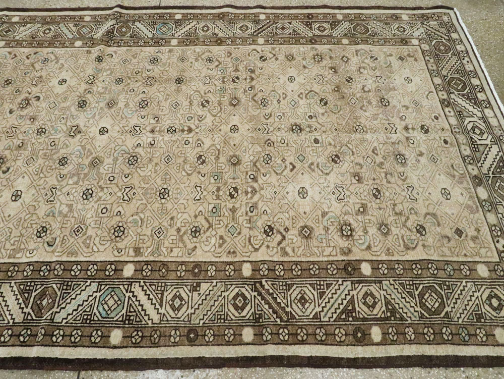 Vintage Persian Malayer Wide Gallery Runner, No.25739 - Gsblank