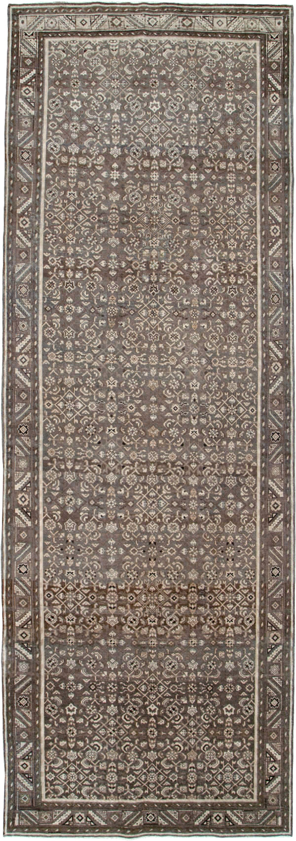 Vintage Persian Malayer Wide Gallery Runner, No.25752 - Gsblank