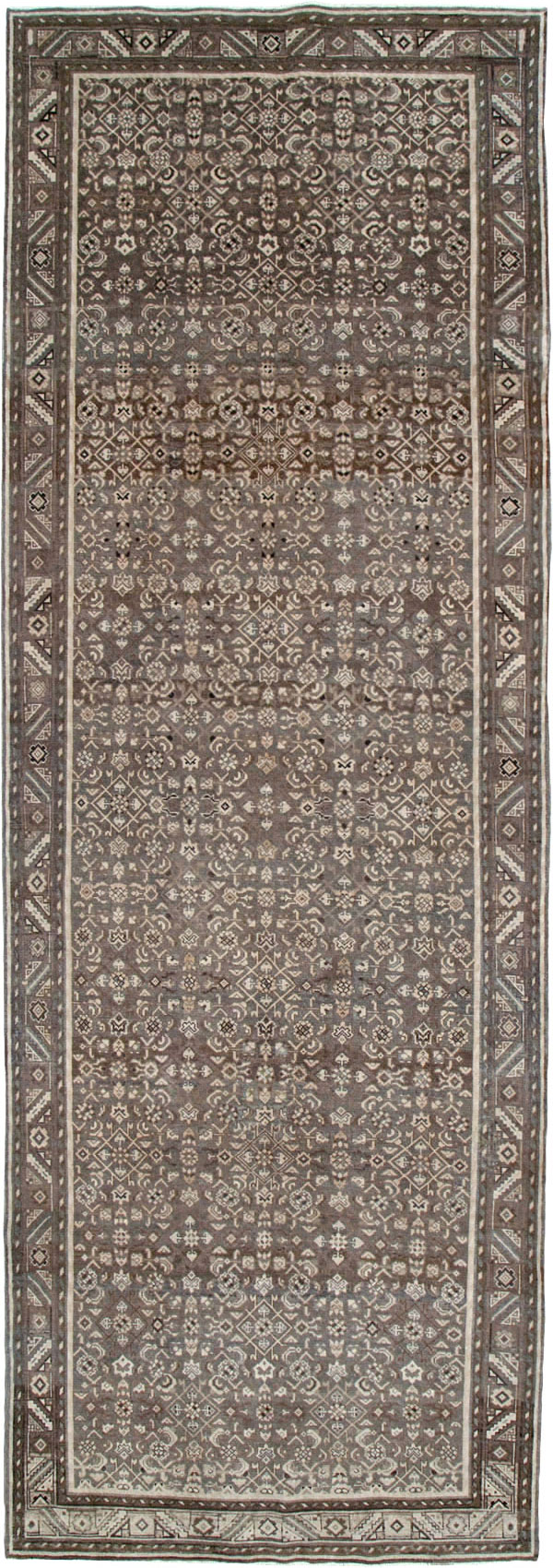 Vintage Persian Malayer Wide Gallery Runner, No.25752 - Gsblank