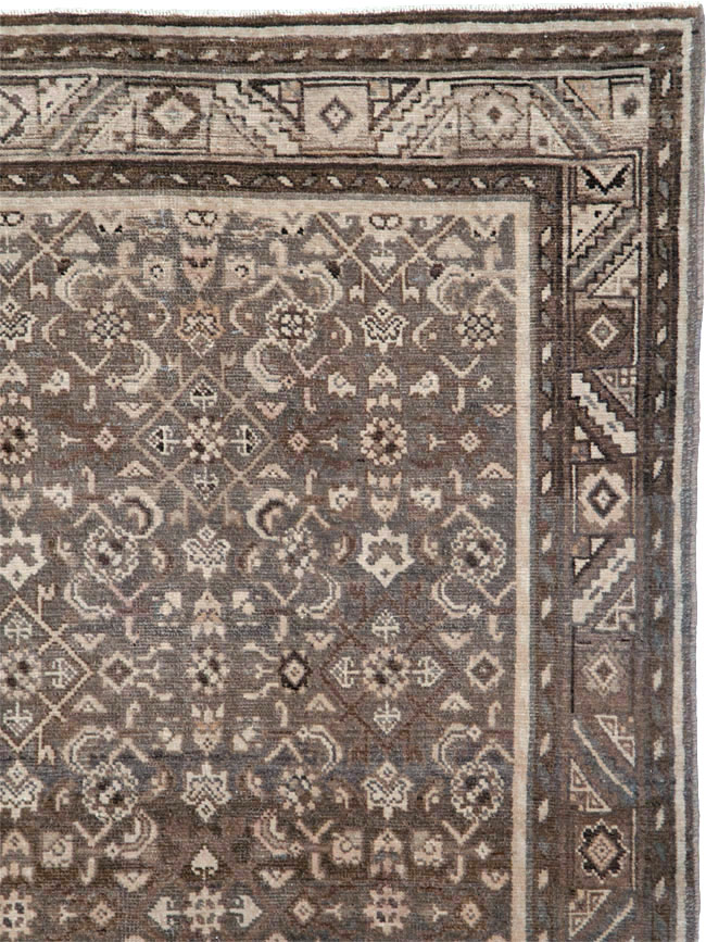 Vintage Persian Malayer Wide Gallery Runner, No.25752 - Gsblank