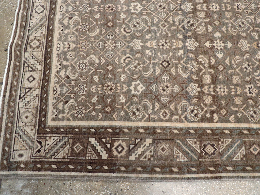 Vintage Persian Malayer Wide Gallery Runner, No.25752 - Gsblank