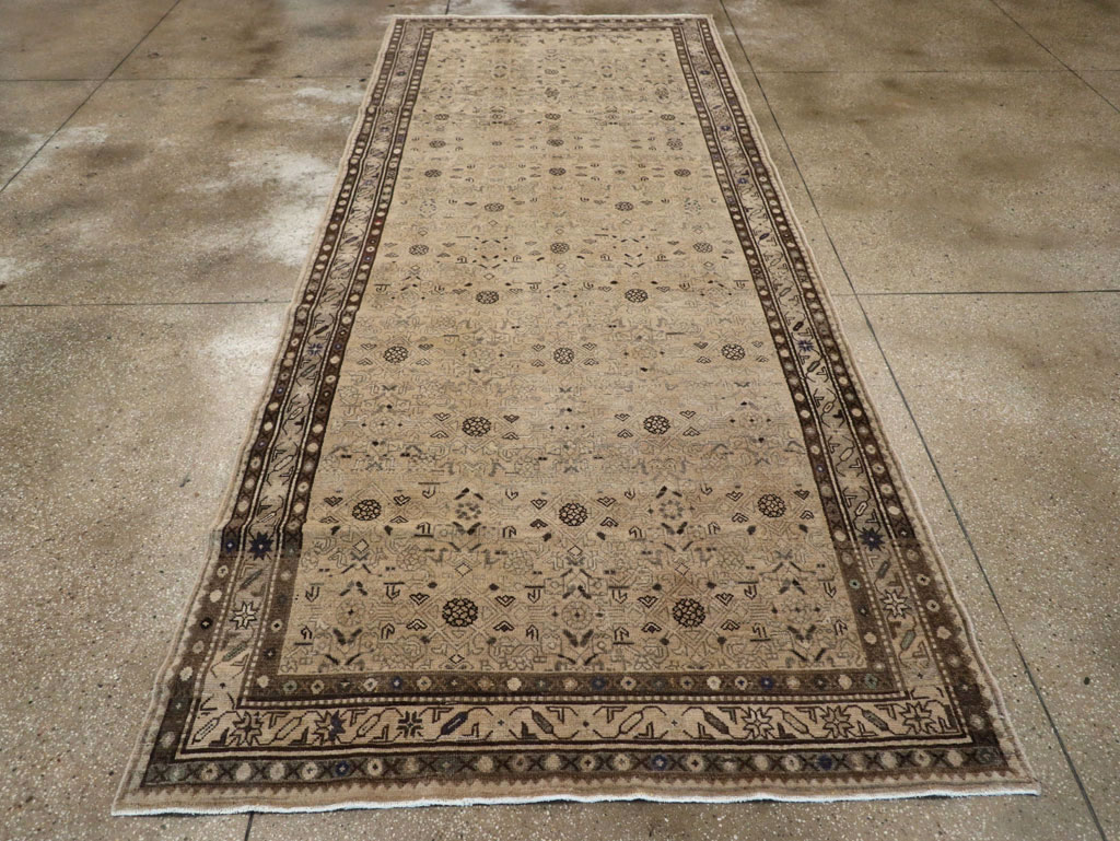 Vintage Persian Malayer Wide Gallery Runner, No.25759 - Gsblank