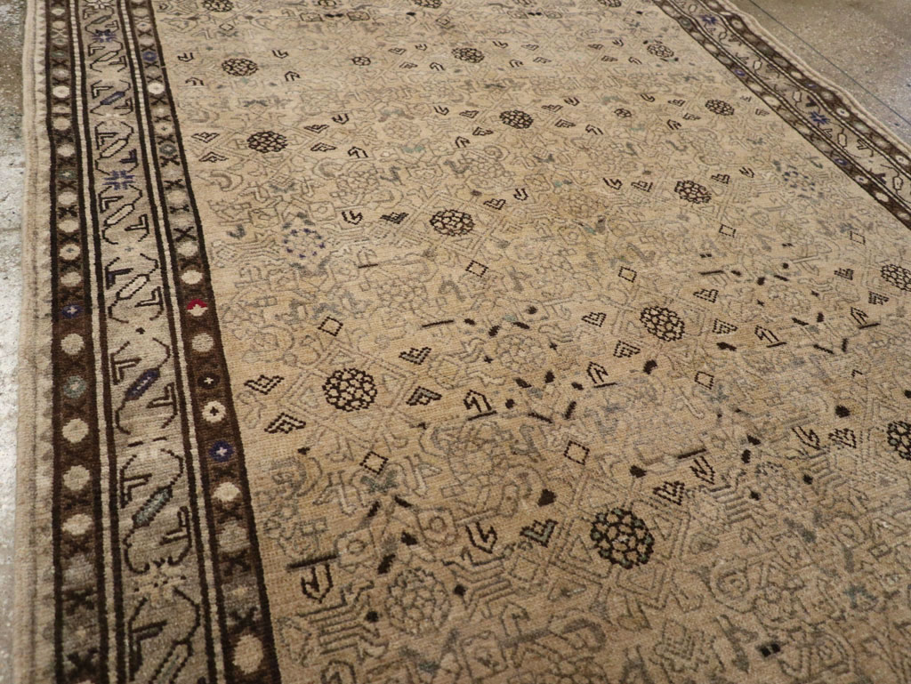 Vintage Persian Malayer Wide Gallery Runner, No.25759 - Gsblank